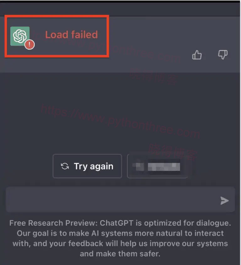出现ChatGPT-Load-Failed加载失败原因