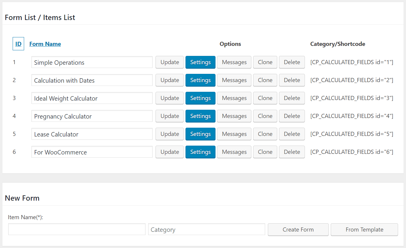 WordPress动态计算表单Calculated Fields Form插件功能