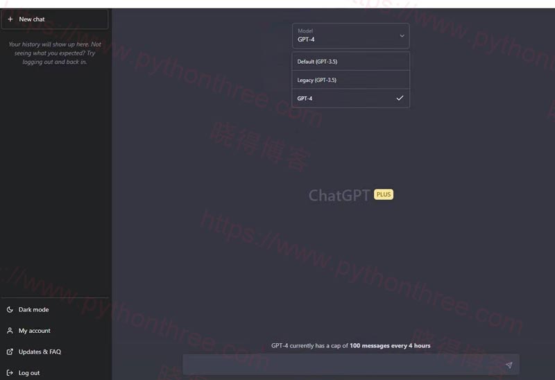 如何使用GPT-4(100%可用免费) - 晓得博客 GPT-4版本界面