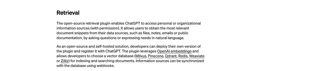 ChatGPT Retrieval检索插件