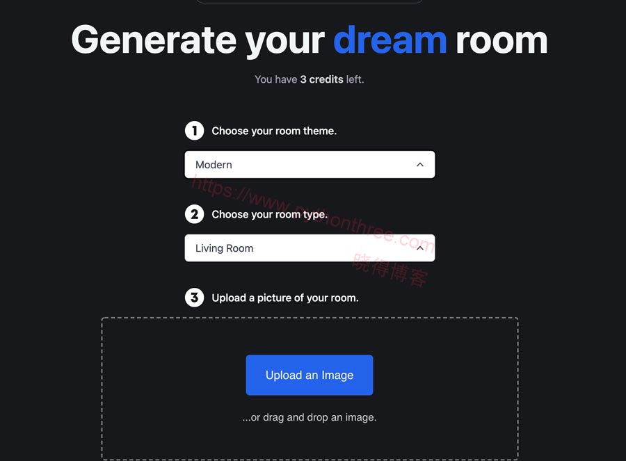 RoomGPT怎么使用 - 晓得博客 上传房间图片