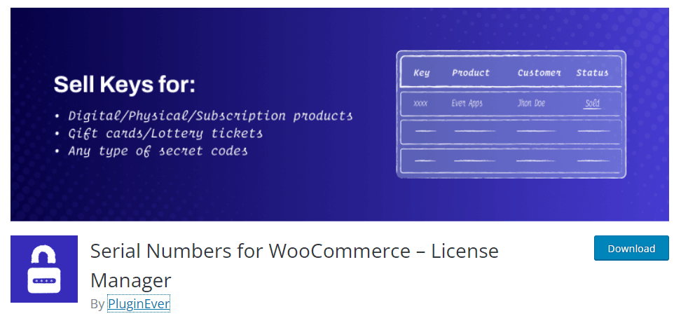 Serial Number for WooCommerce