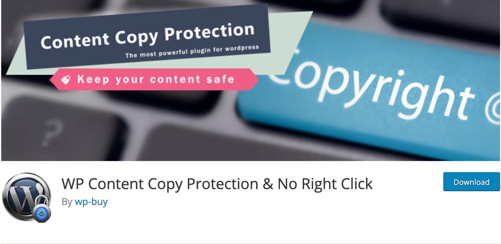 如何禁用右键单击WordPress图像 - 晓得博客 WP Content Copy Protection & No Right Click插件