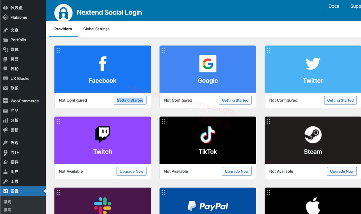 设置Nextend Social Login and Register插件