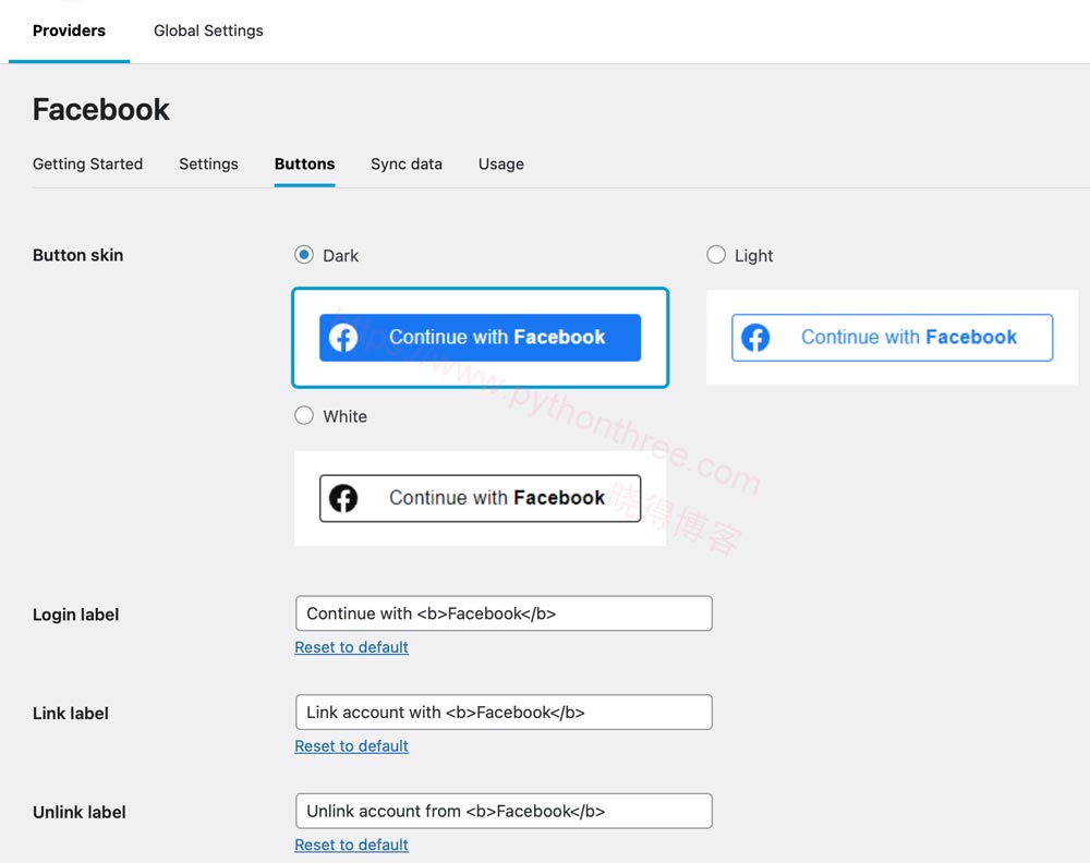 为WordPress网站设置Facebook登录显示按钮