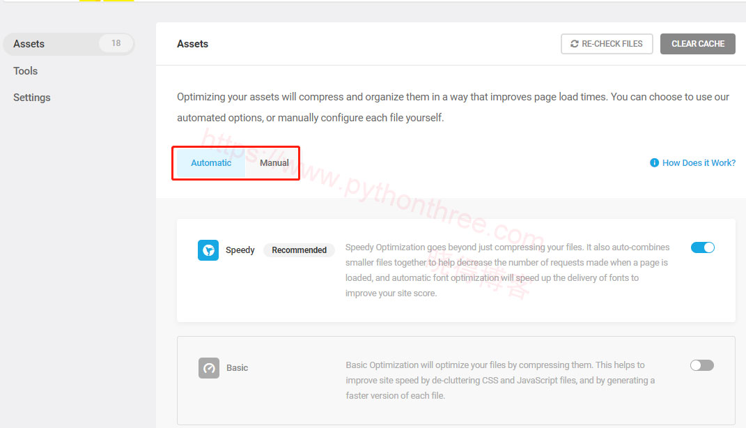 Asset-Optimization资产优化设置
