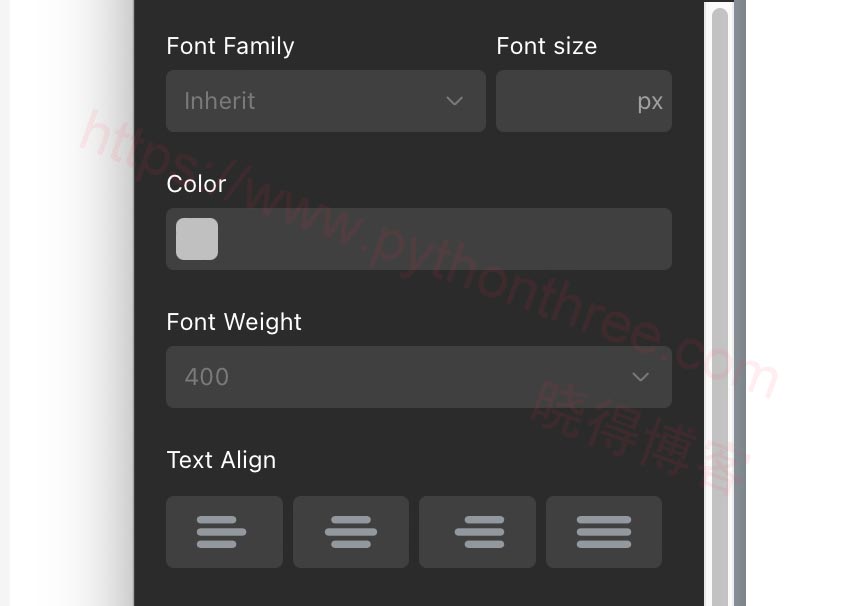 Oxygen Builder页面构建器Typography排版 - 晓得博客 字体大小颜色设置
