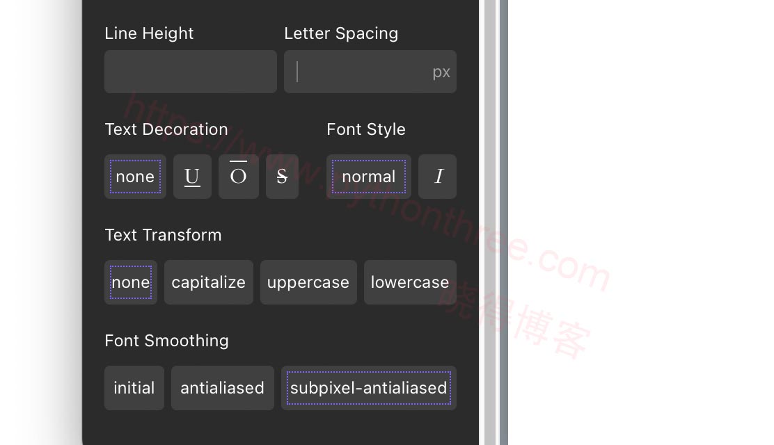 Oxygen Builder页面构建器Typography排版 - 晓得博客 TEXT DECORATION文字修饰