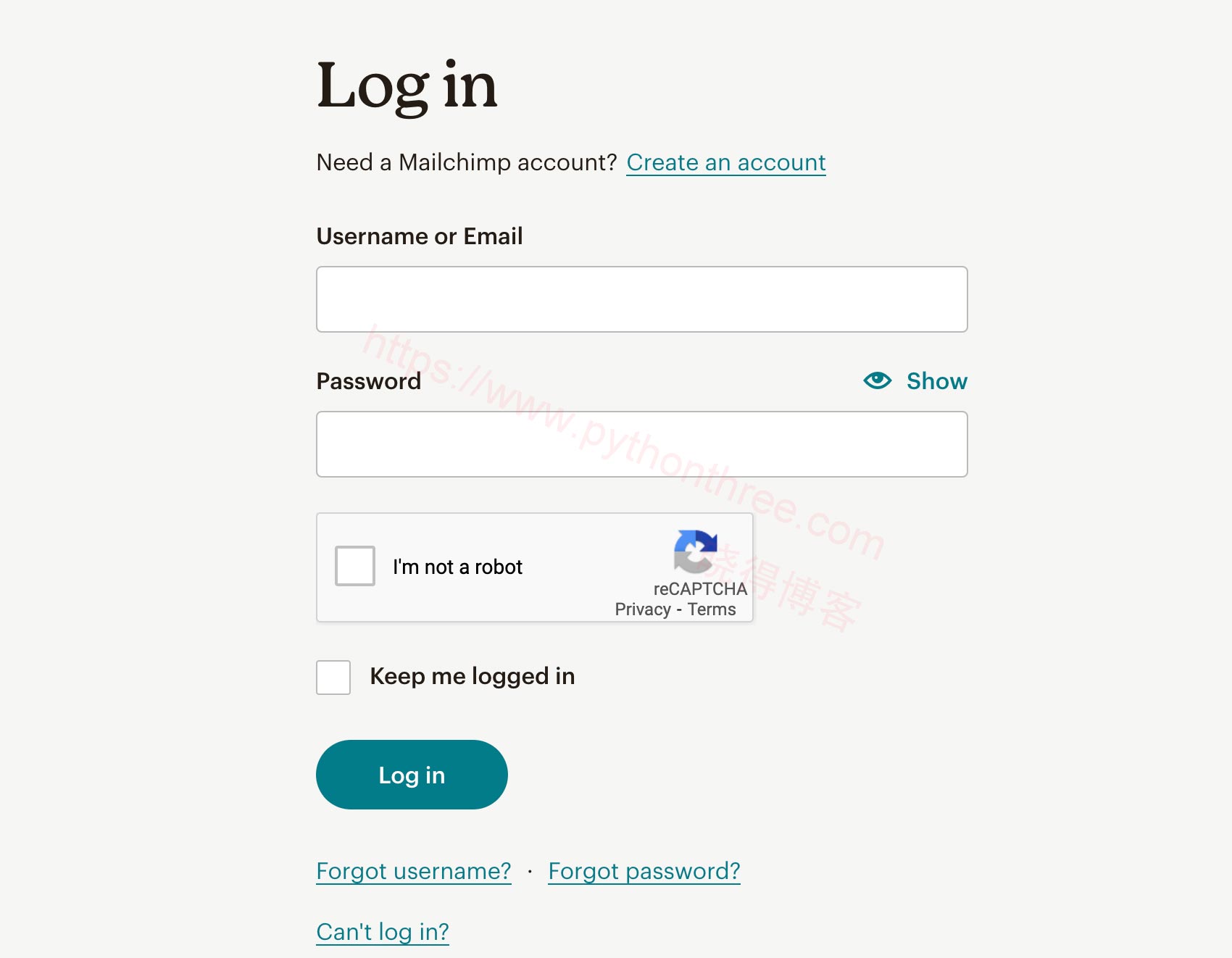 如何将Elementor Form连接到Mailchimp - 晓得博客 登陆MailChimp获取API密钥