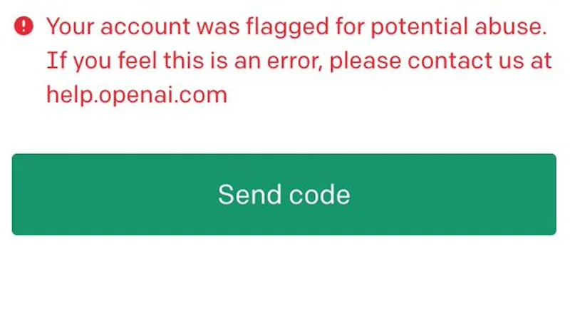 ChatGPT错误Your Account Was Flagged For Potential Abuse