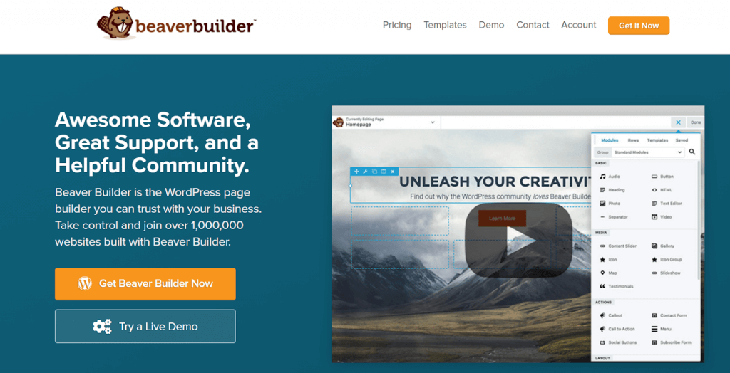 Beaver Builder页面构建器