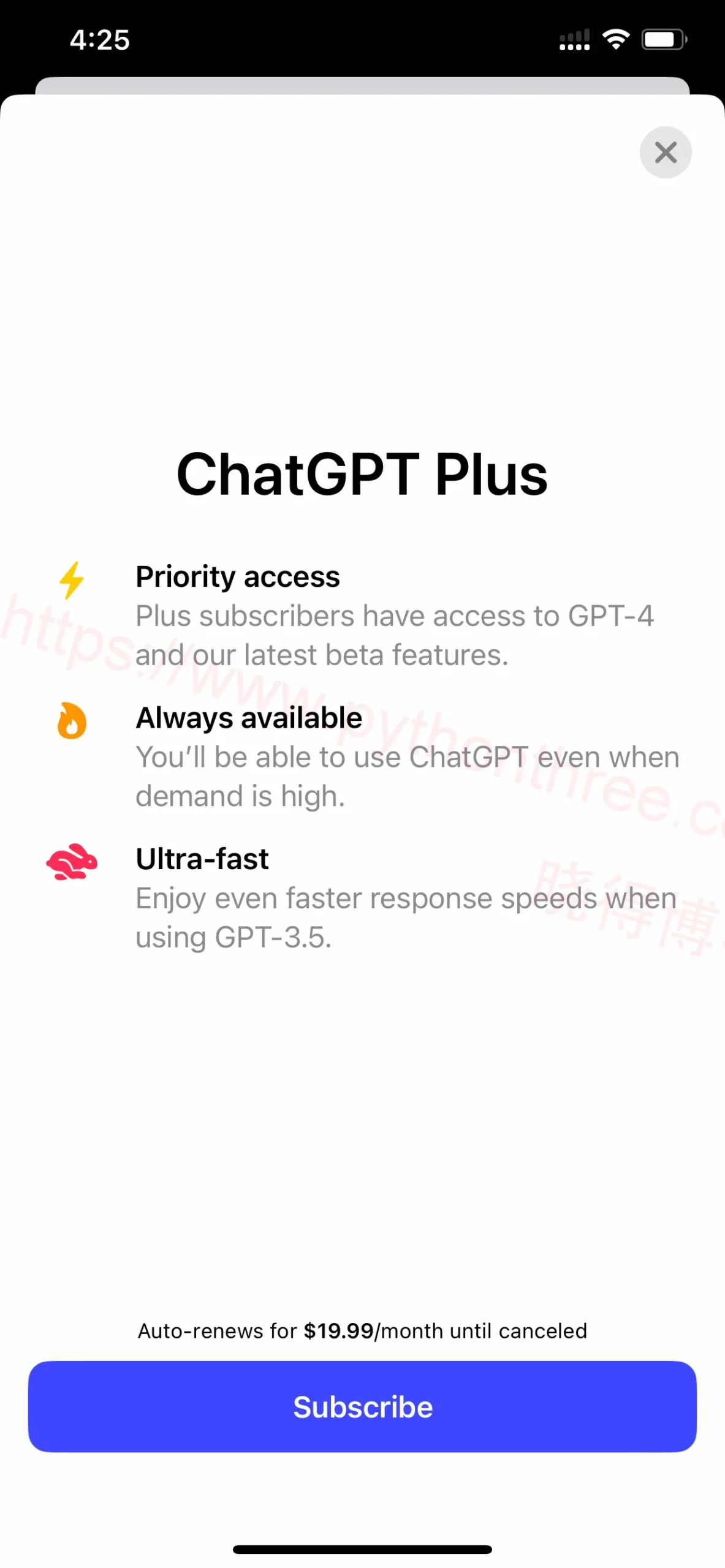订阅ChatGPT-Plus