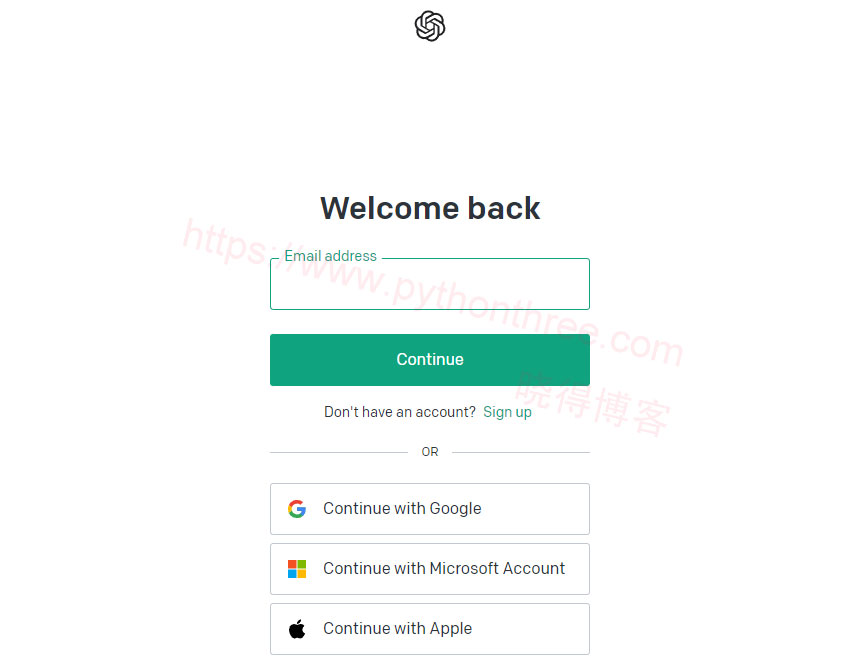 如何将AIPRM添加到ChatGPT - 晓得博客 使用OpenAI凭据登录ChatGPT
