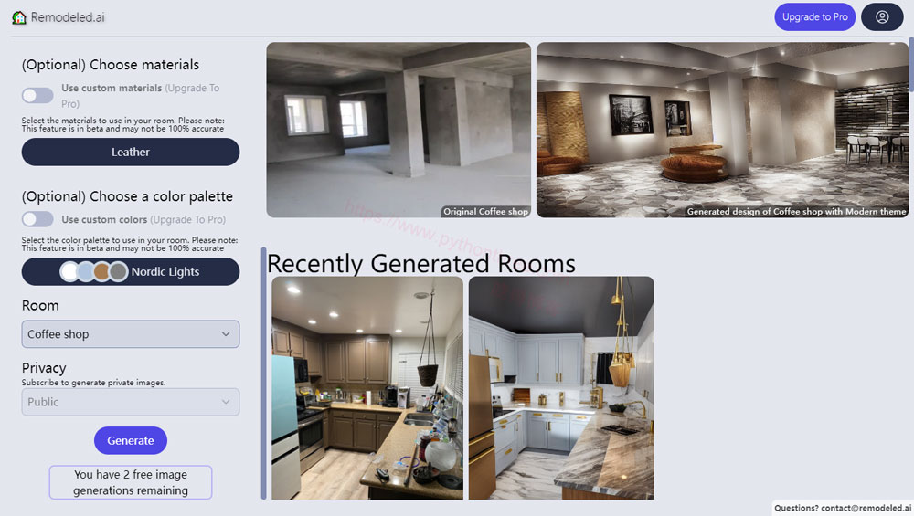 如何使用Remodeled AI - 晓得博客 Remodeled-AI人工智能设计效果