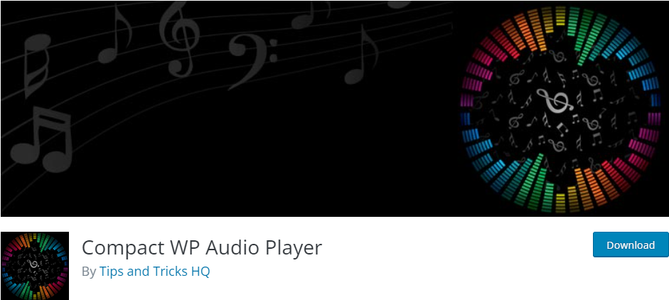 如何在WordPress网站上显示带有短代码的音频 - 晓得博客 Compact WP Audio插件