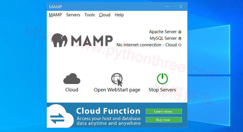 使用MAMP在Windows本地安装WordPress - 晓得博客 在PC上运行MAMP