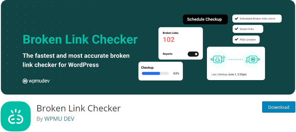 Broken Link Checker插件
