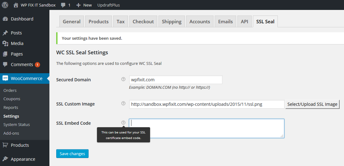 7个免费WordPress SSL插件 - 晓得博客 WC SSL Seal插件