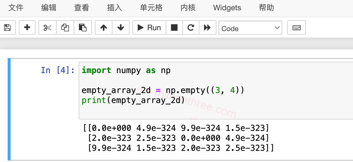 如何创建空和完整的NumPy数组 - 晓得博客 - NumPy教程
