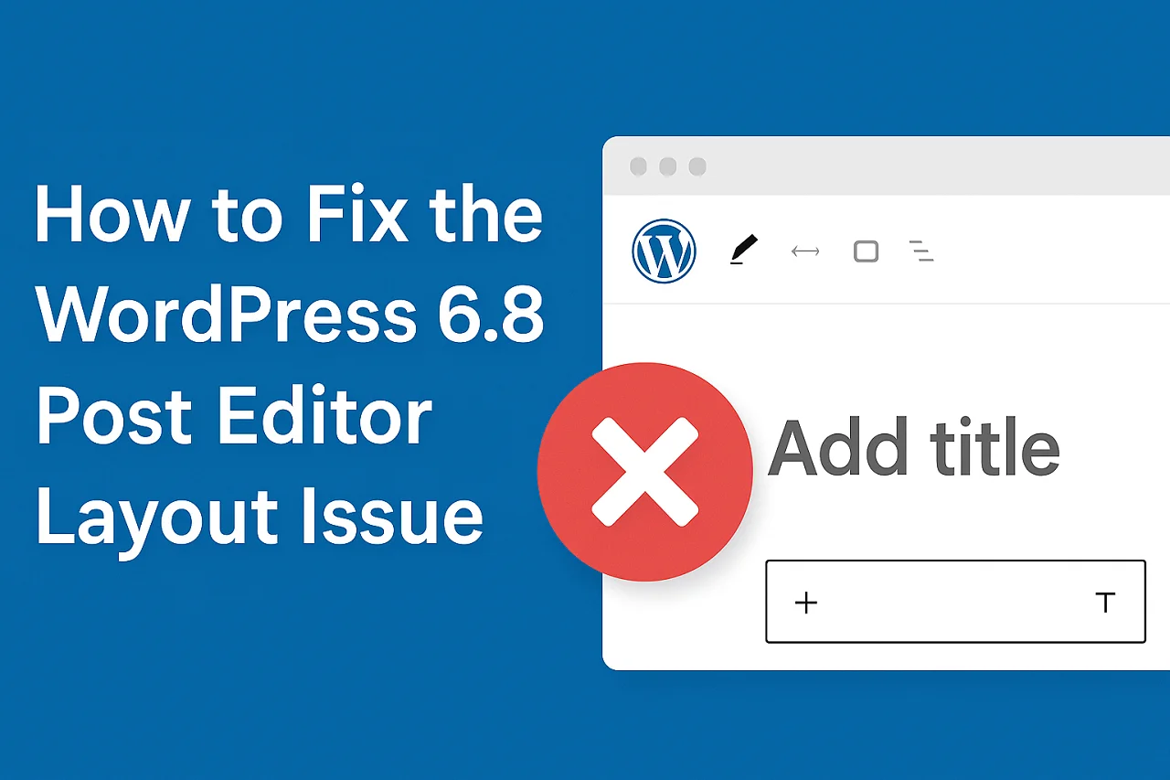 如何修复WordPress 6.8帖子编辑器布局问题