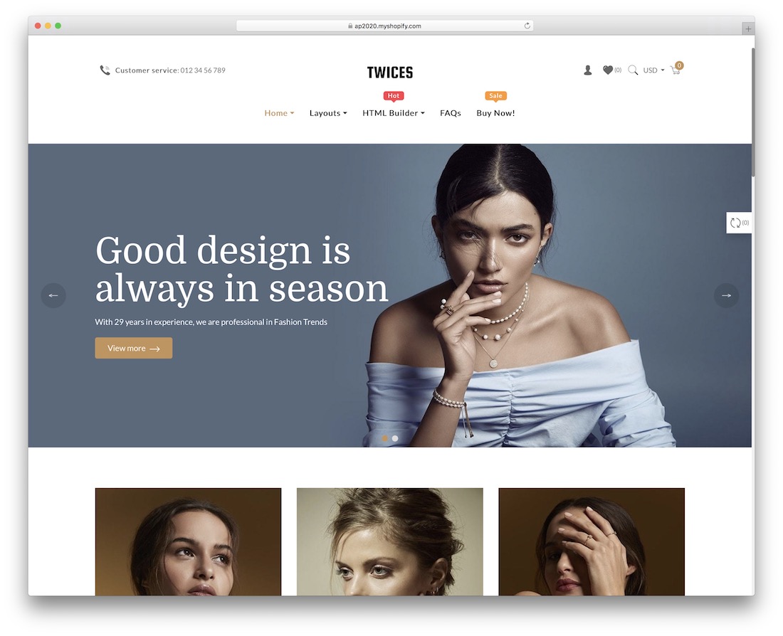 9款最佳Shopify珠宝主题 4 Ap Twices
